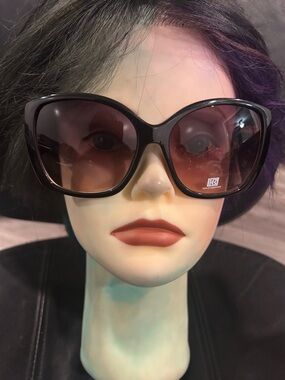 Laundry By Shelli Segal Black Frame Sunglasses with Brown Gradient Lenses